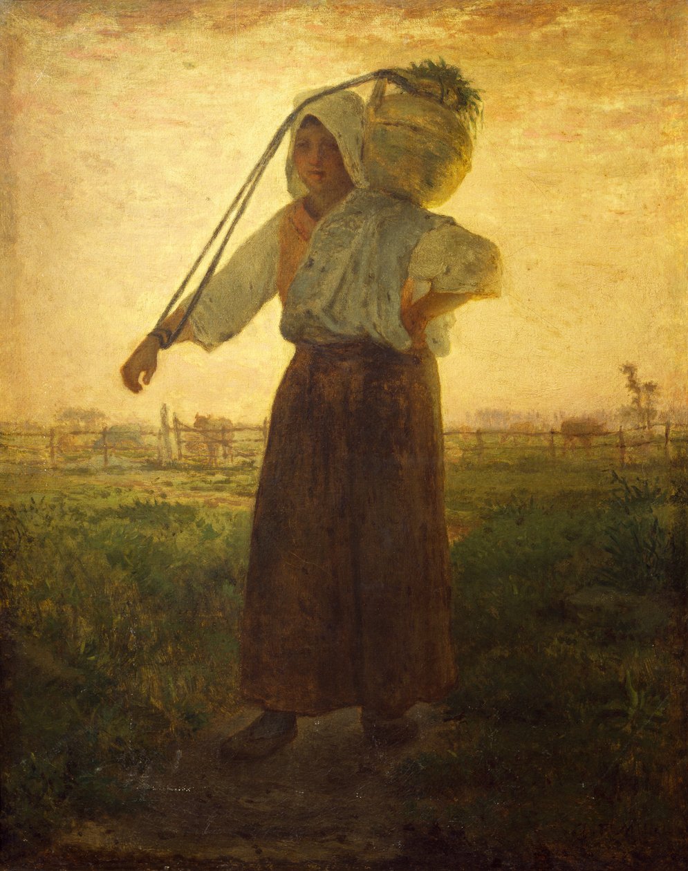 Normannische Milchmädchen in Greville von Jean Francois Millet