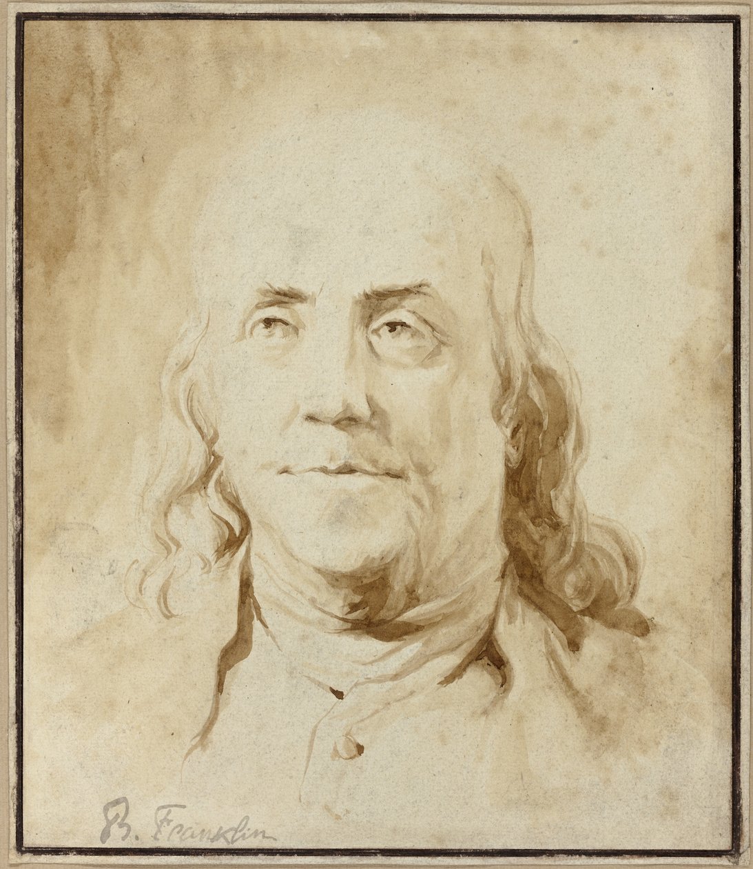 Benjamin Franklin, um 1778 von Jean Honore Fragonard
