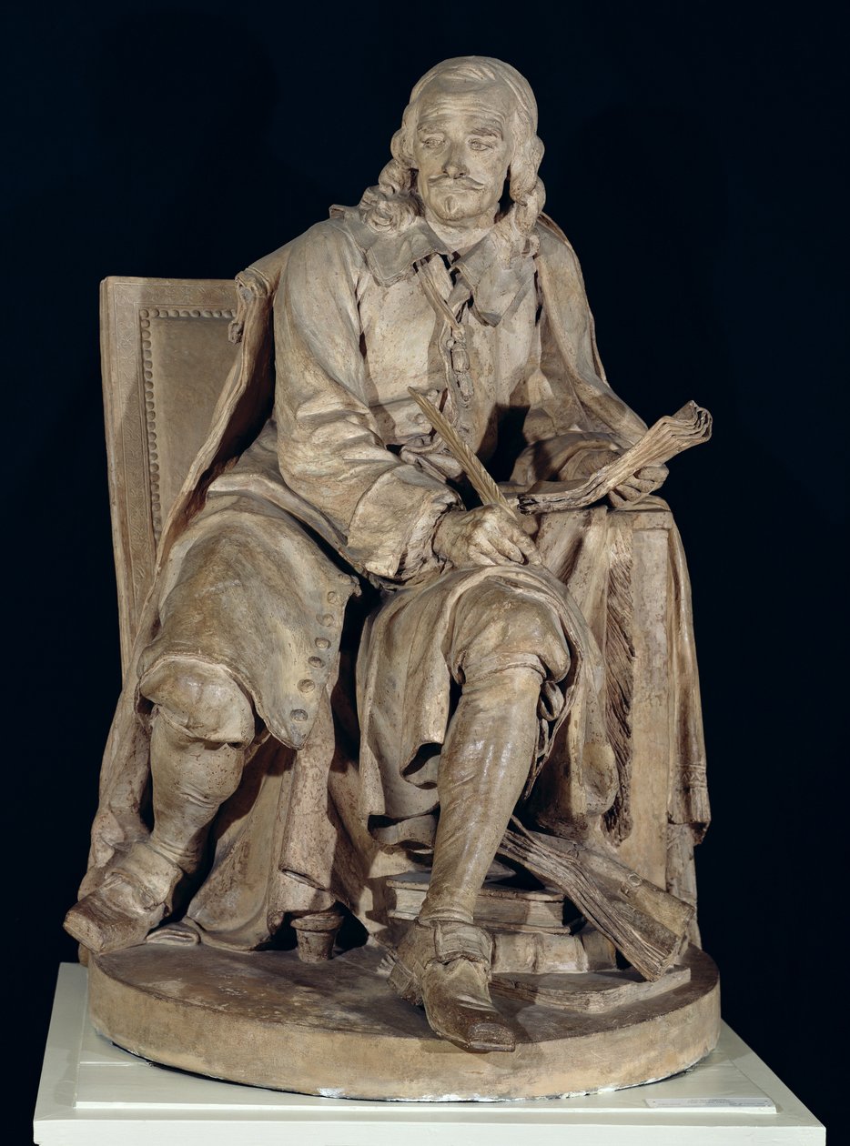 Pierre Corneille (1606-84) sitzend von Jean Jacques Caffieri