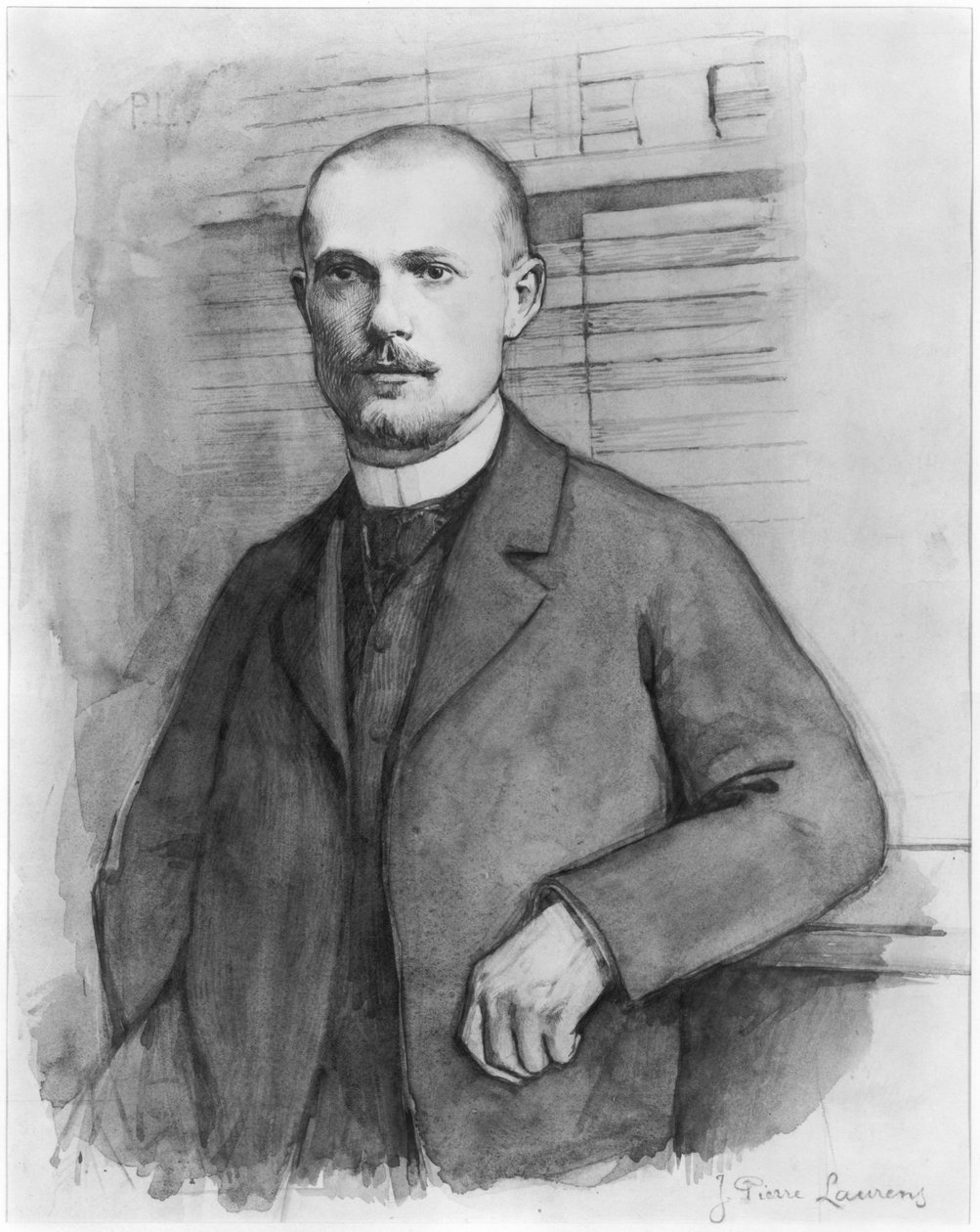 Porträt von Charles Peguy von Jean Pierre Laurens