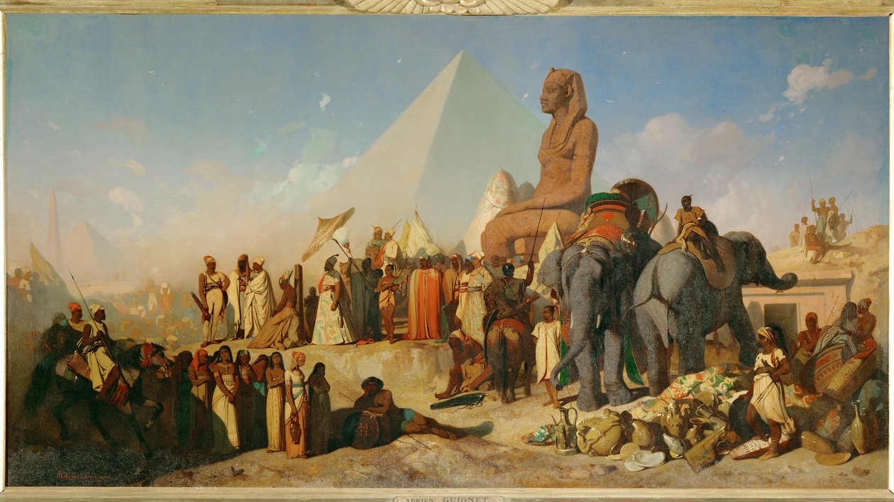 Kambyses und Psammetich von Jean Adrien Guignet