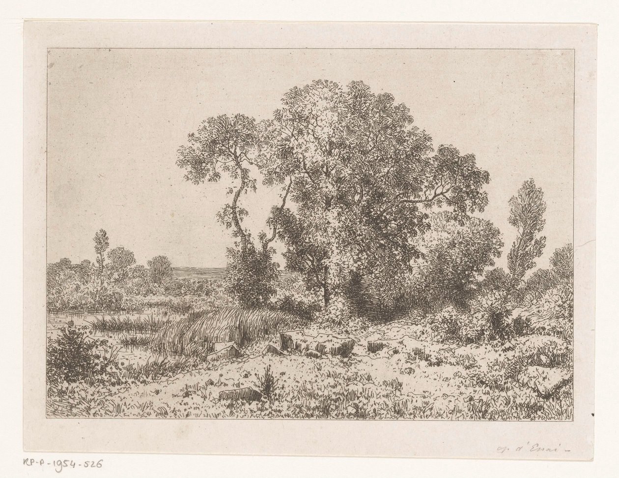 Baumgruppe bei einem Sumpf von Jean Alexis Achard