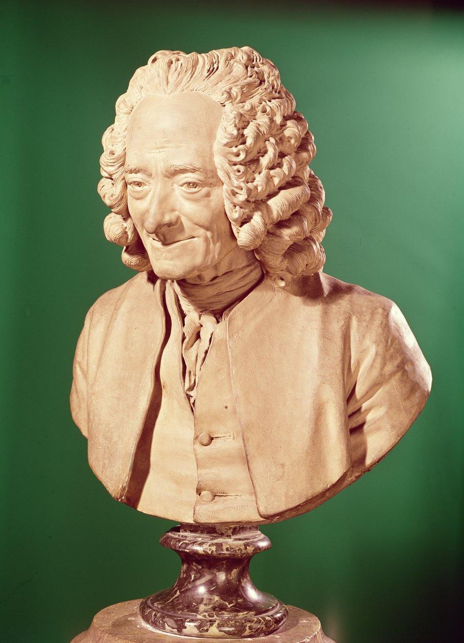 Büste von Voltaire (1694-1778) von Jean Antoine Houdon