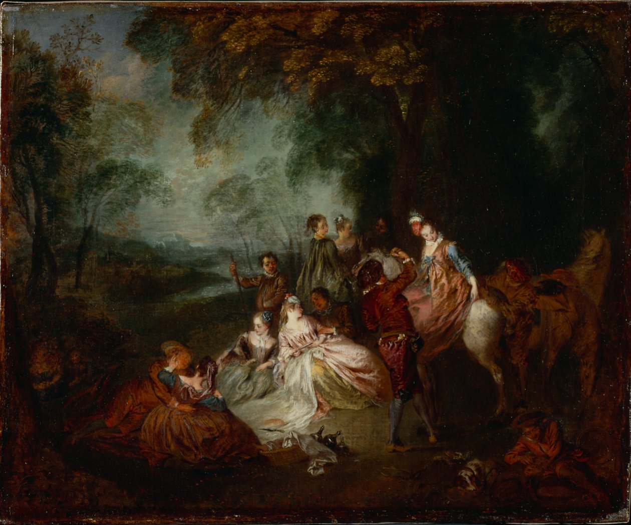 Ländliches Fest von Jean Antoine Watteau