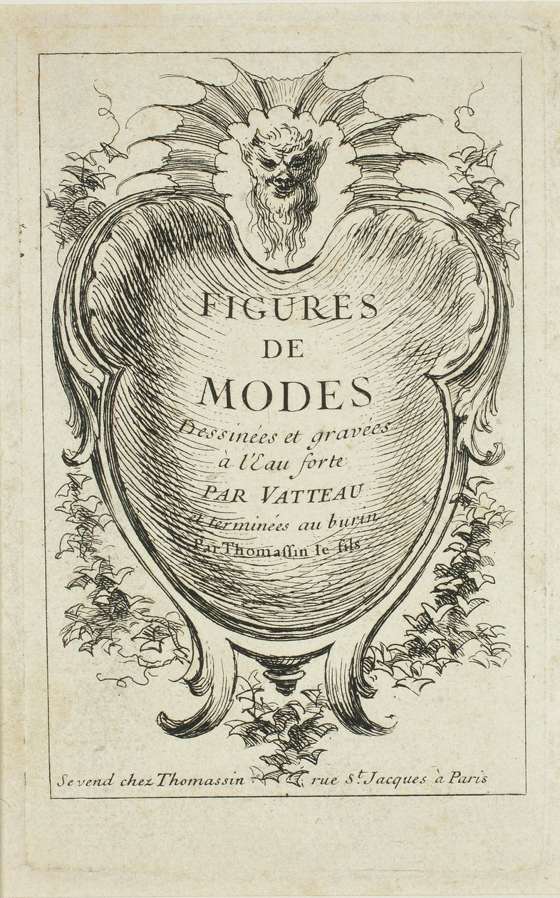 Titelseite, aus Figures de modes von Jean Antoine Watteau