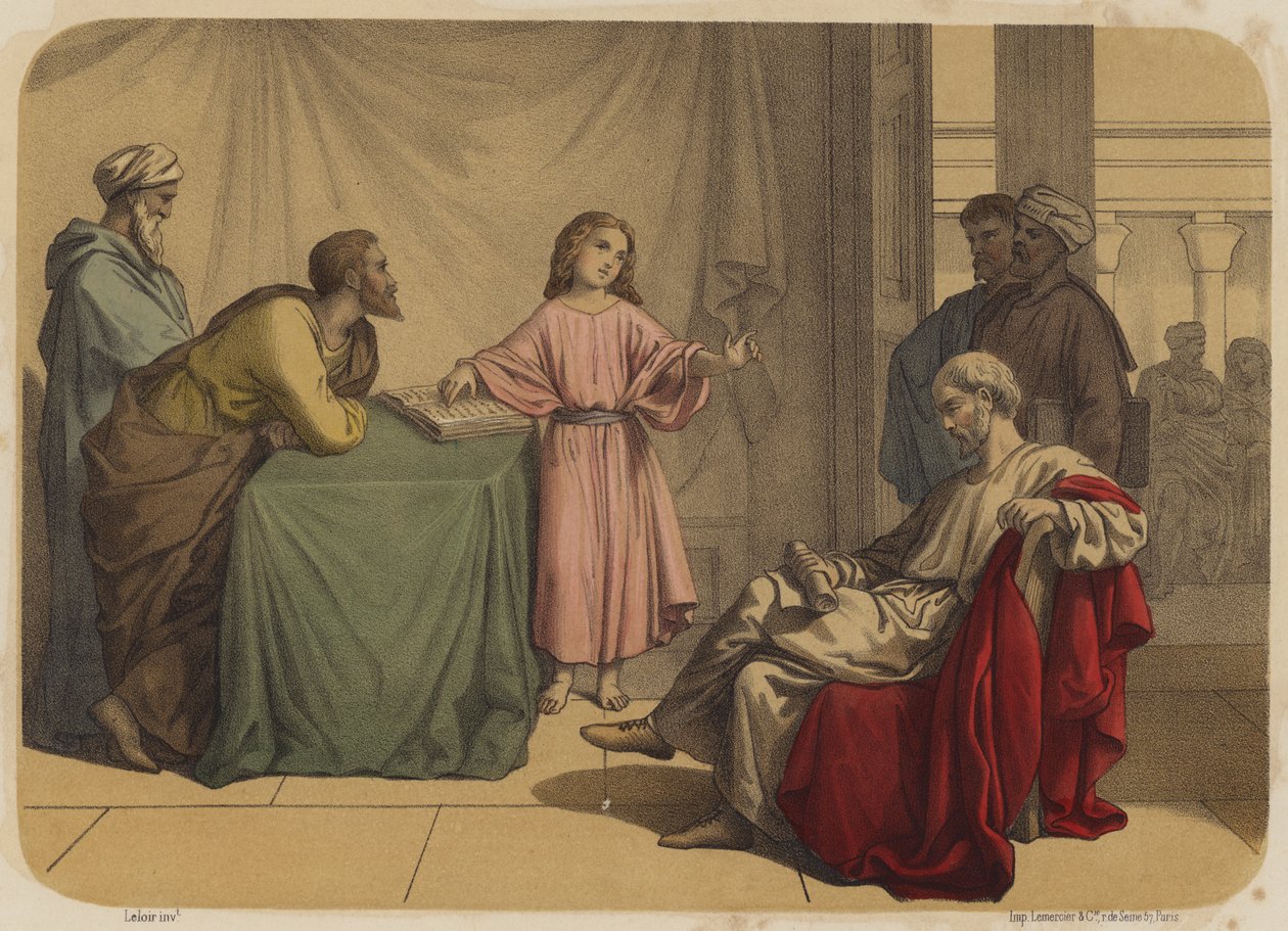 Jesus unter den Doktoren von Jean Baptiste Auguste Leloir