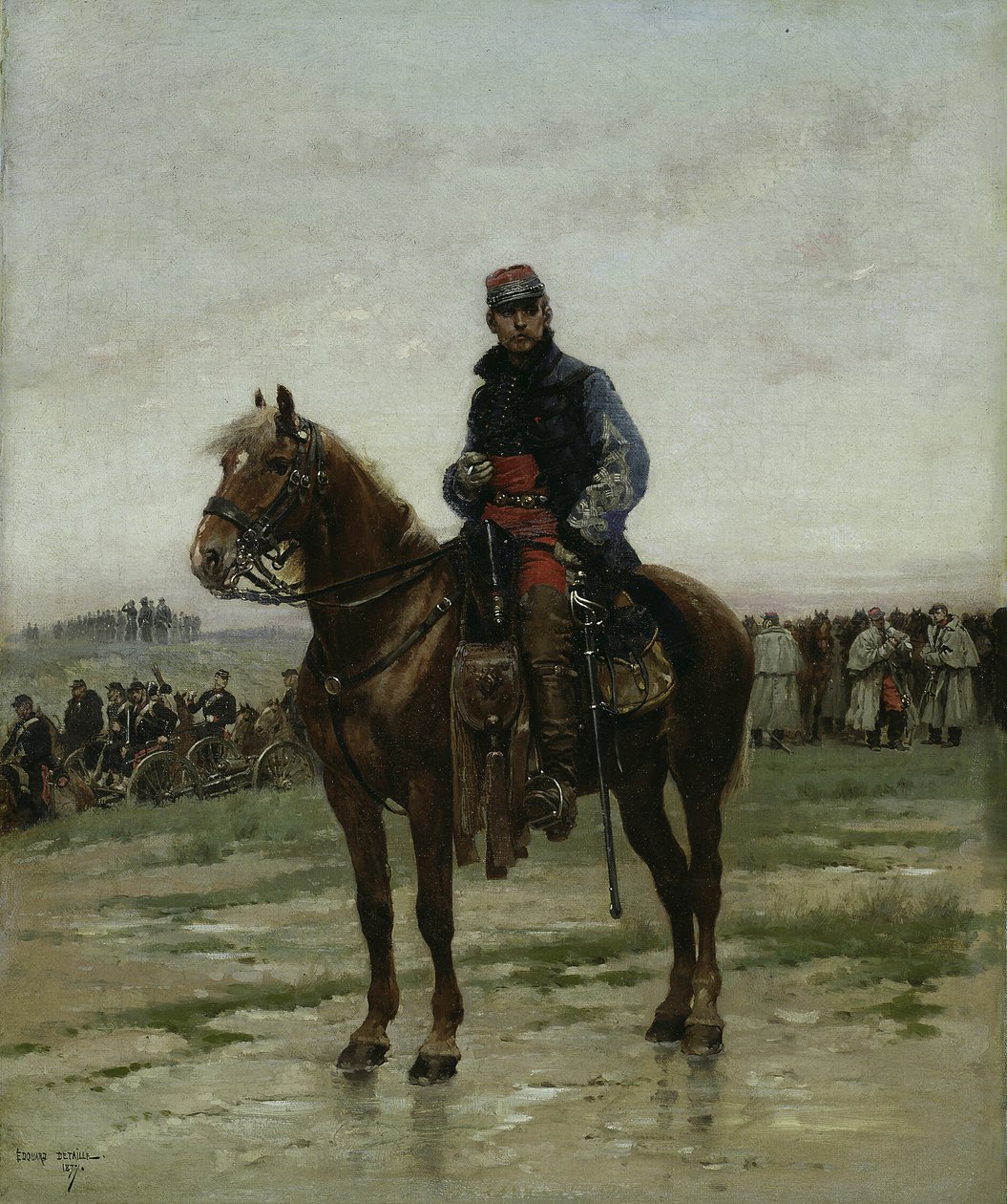 Ein berittener Offizier von Jean Baptiste Edouard Detaille