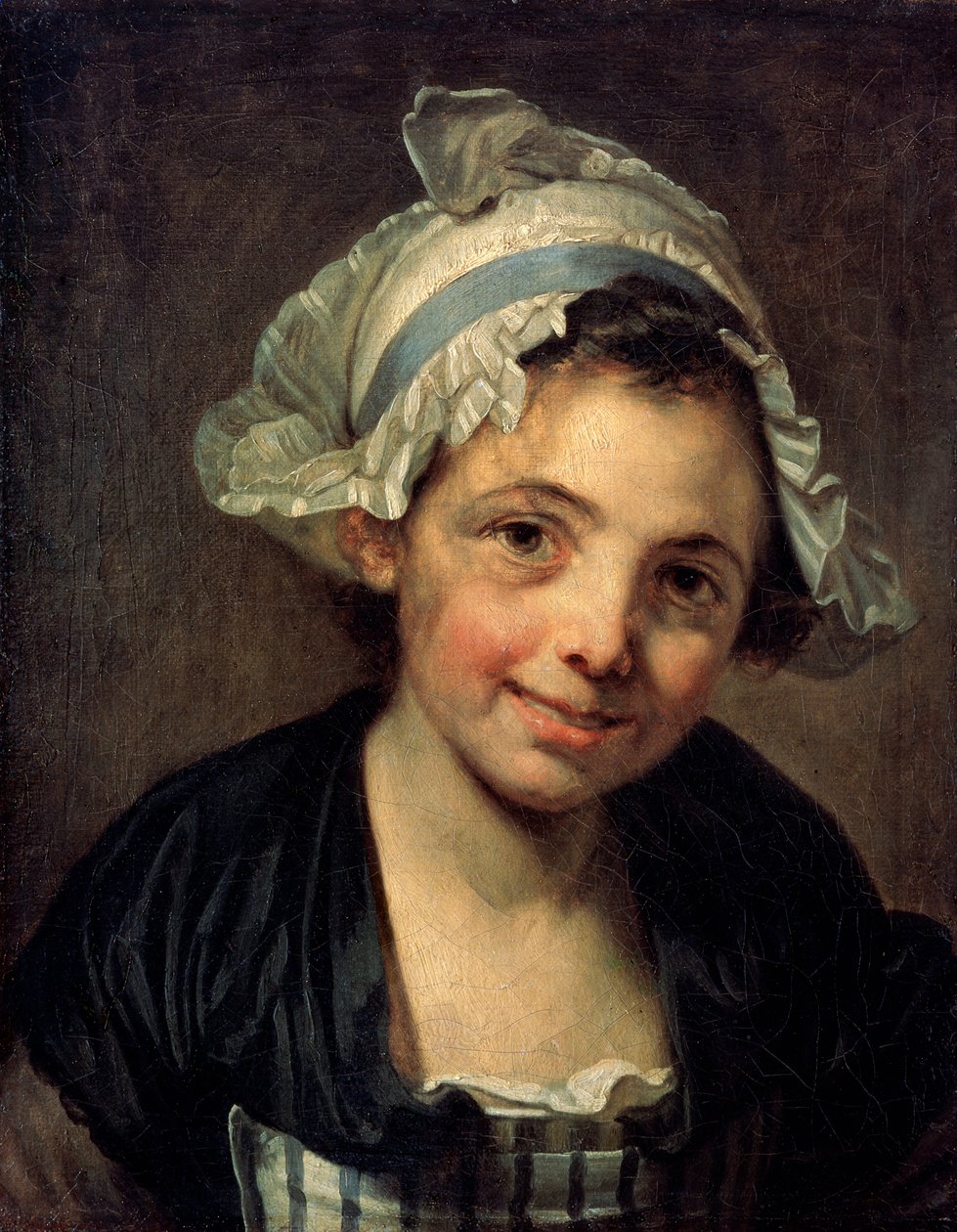 Mädchen mit Haube, 1760er Jahre von Jean Baptiste Greuze