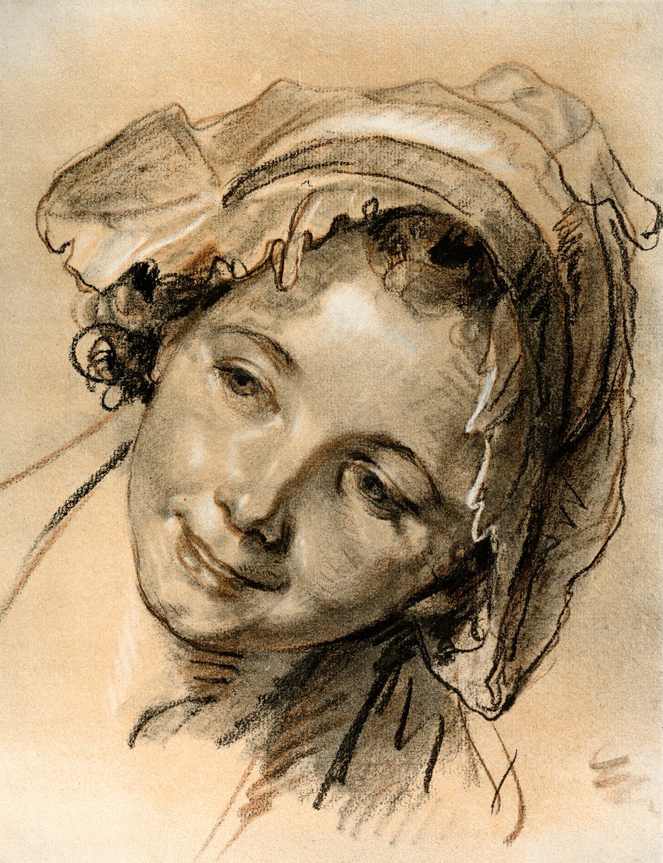 Kopfstudie eines Mädchens von Jean Baptiste Greuze