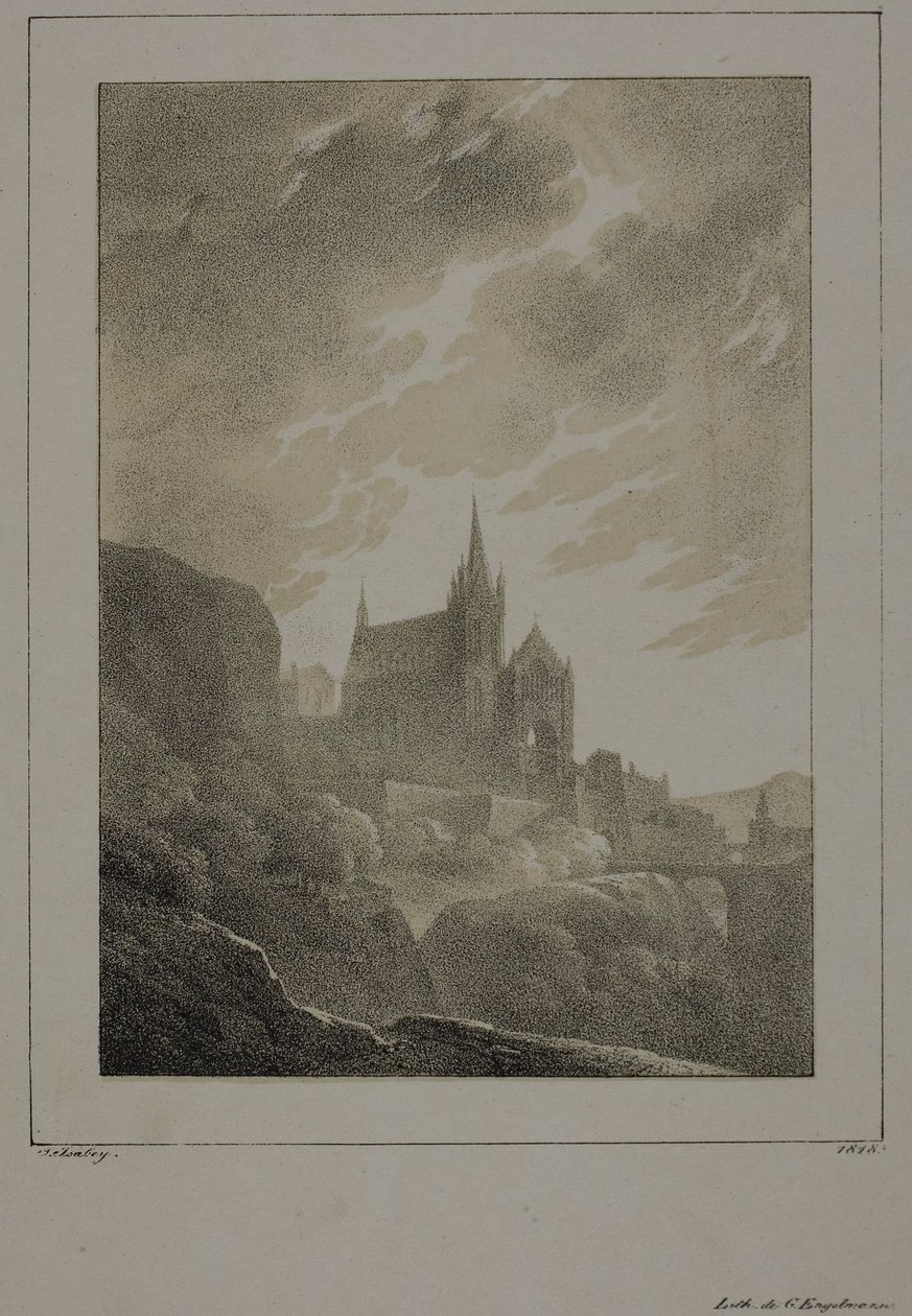 Ansicht einer Kirche von Jean Baptiste Isabey