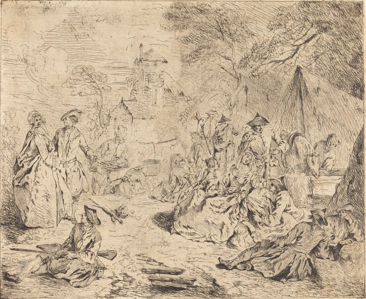 Ruhende Truppen von Jean Baptiste Joseph Pater