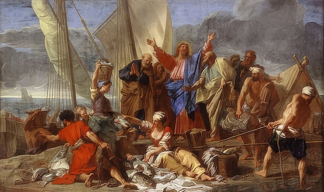 Der wunderbare Fischzug von Jean Baptiste Jouvenet