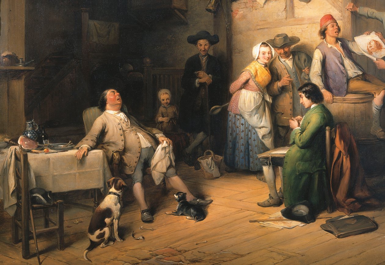 Beim Mittagsschlaf erwischt, 1842 von Jean Baptiste Madou