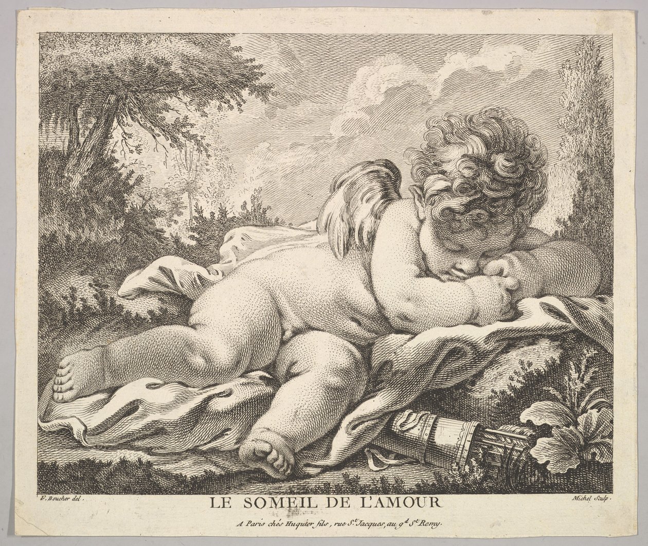 Der Schlaf des Amor von Jean Baptiste Michel