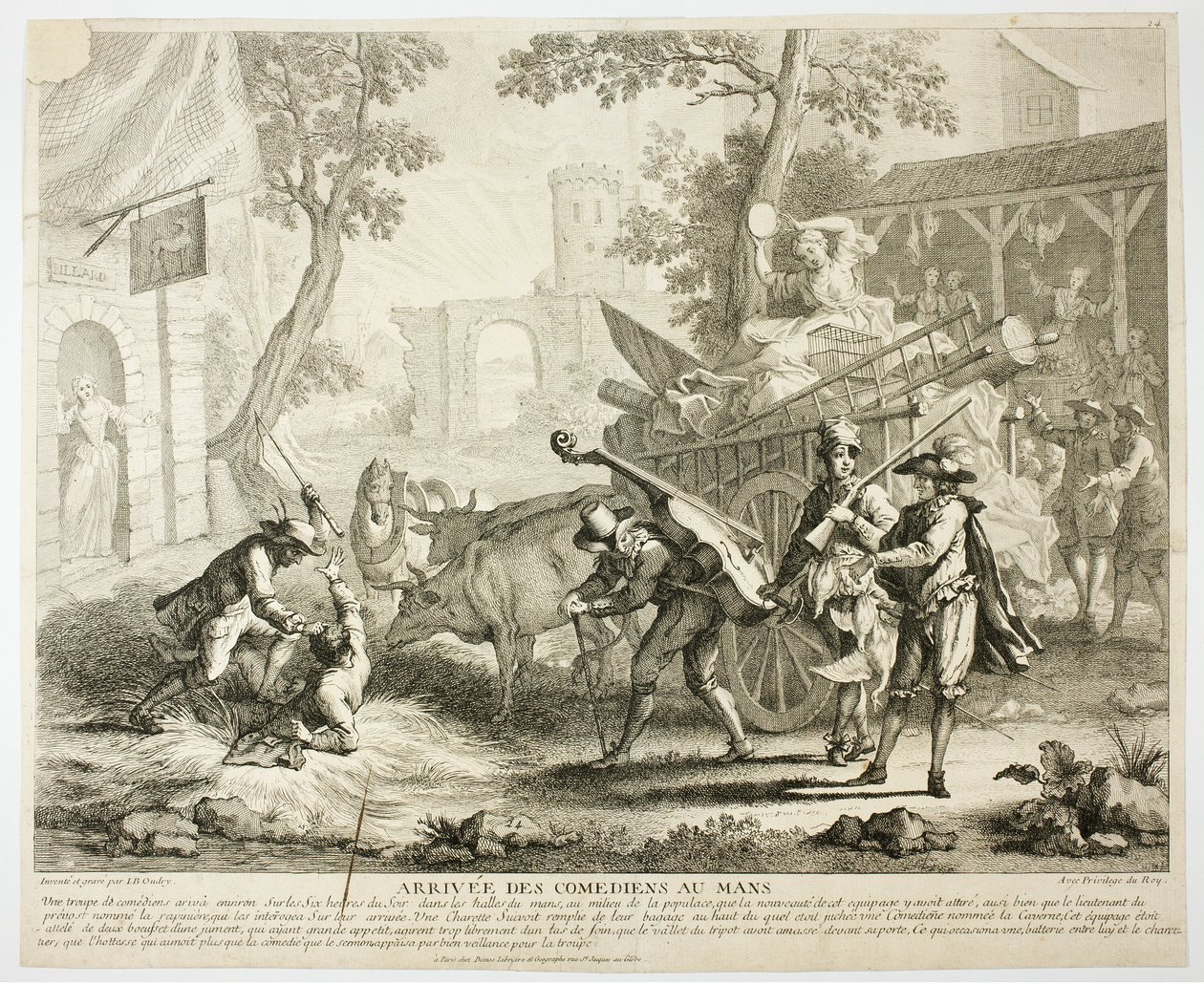 Ankunft der Komödianten von Jean Baptiste Oudry