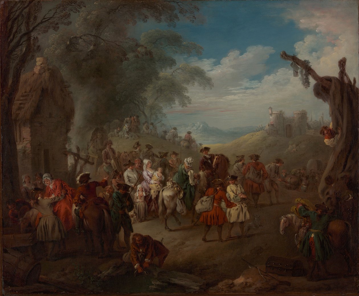 Truppen auf dem Marsch, ca. 1725 von Jean Baptiste Pater