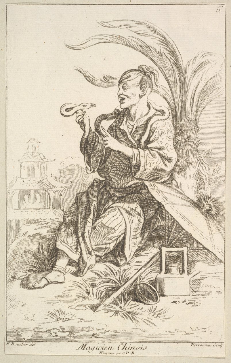 Chinesischer Magier, 1738-45 von Jean Baptiste Perronneau