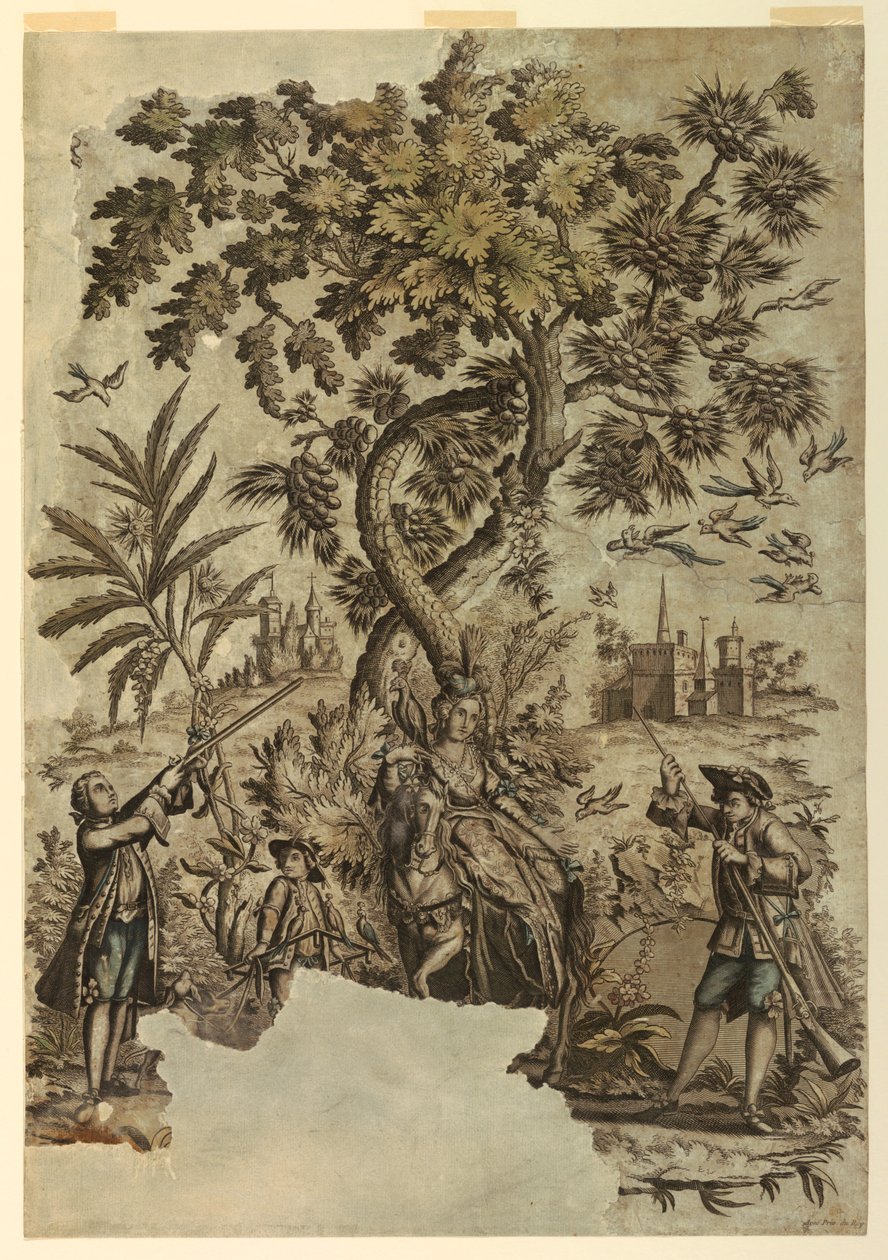 Vogeljagd von Jean Baptiste Scotin I