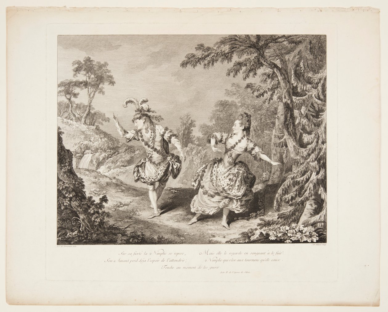 Szene aus der Oper "Sylvie" von Jean Baptiste Tilliard