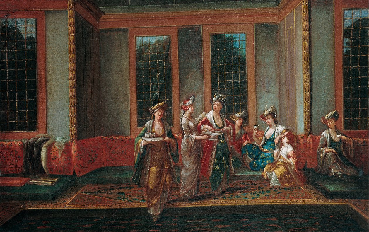 Frauen, die Kaffee trinken von Jean Baptiste Vanmour