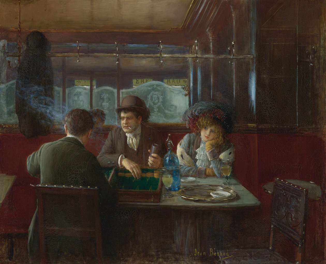 Backgammon im Café von Jean Beraud von Jean Beraud