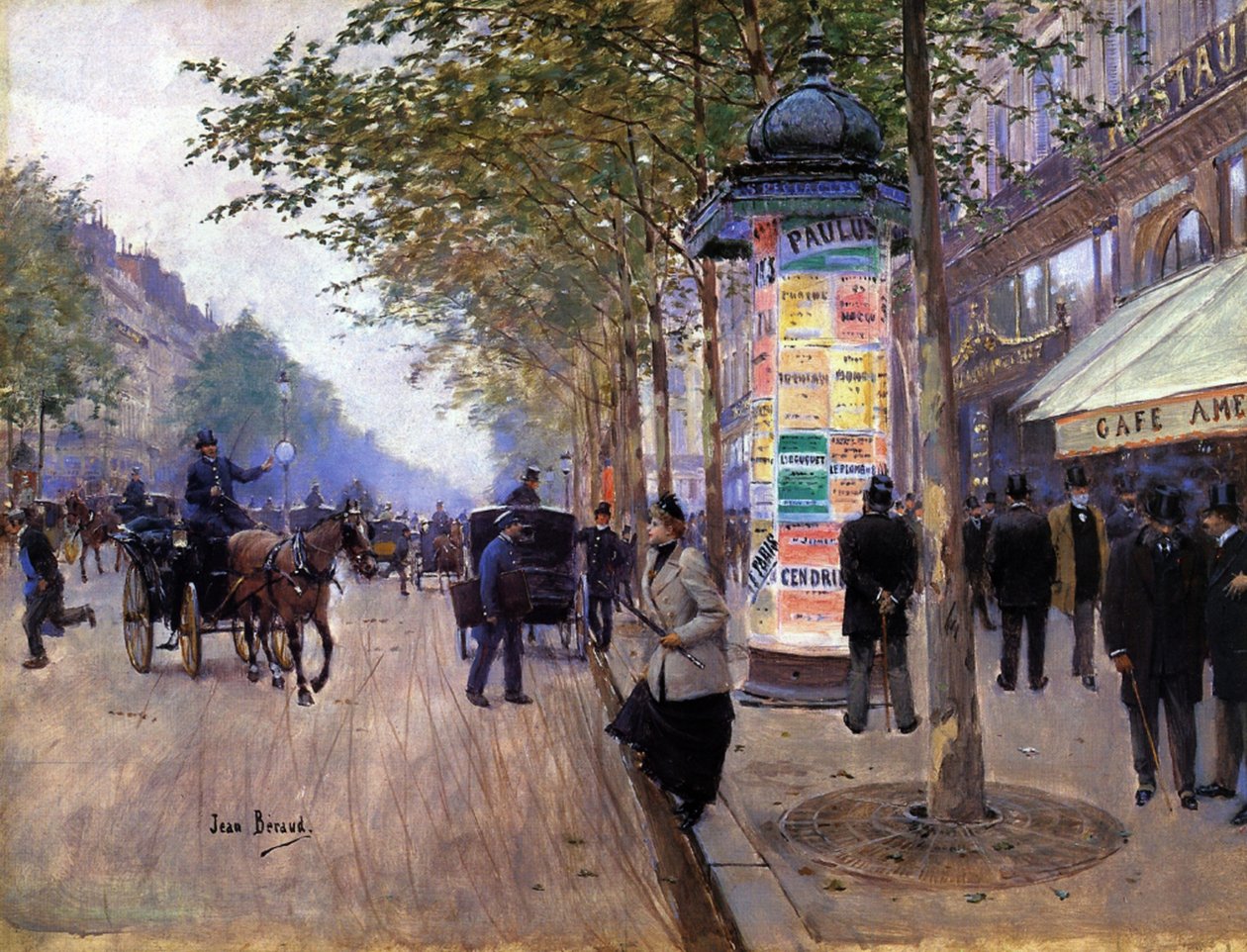 Ein Taxi rufen von Jean Beraud