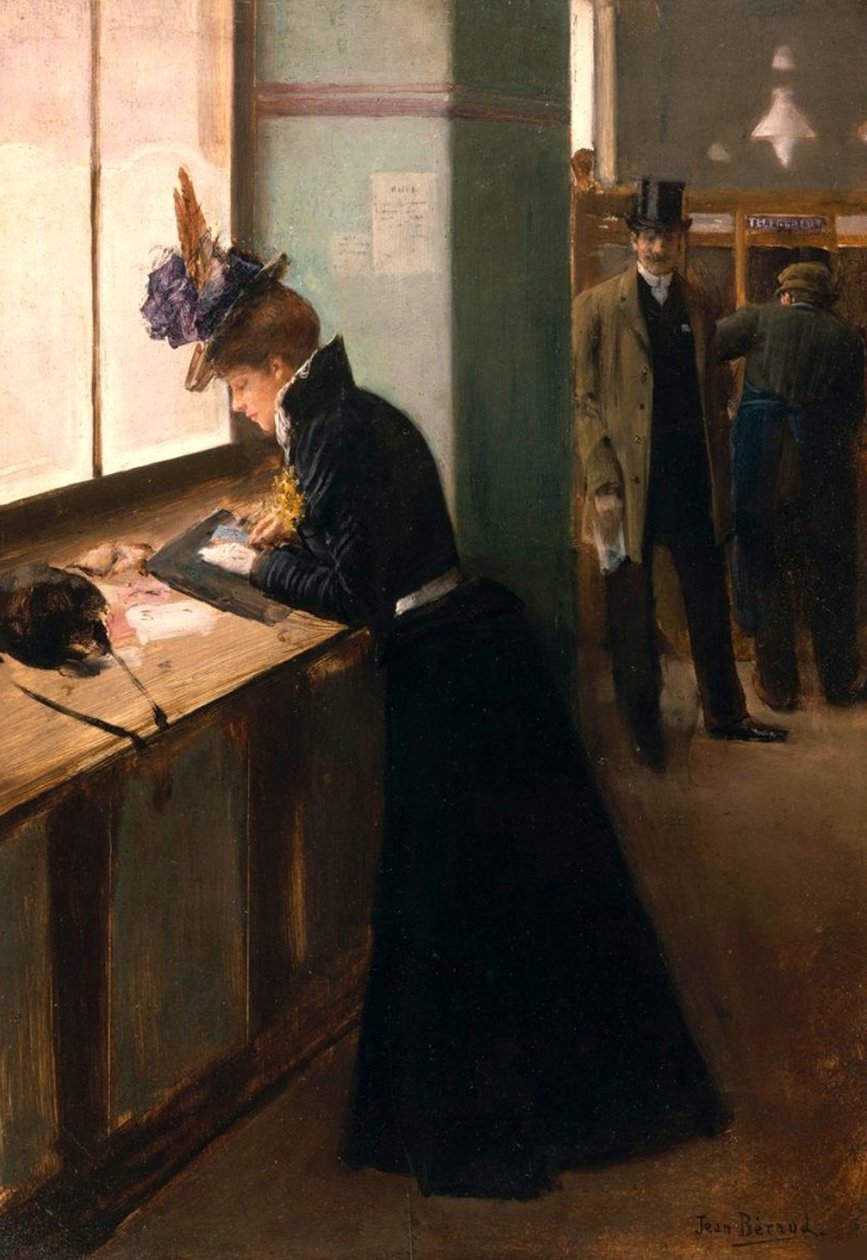 Im Telegraphenbüro von Jean Beraud