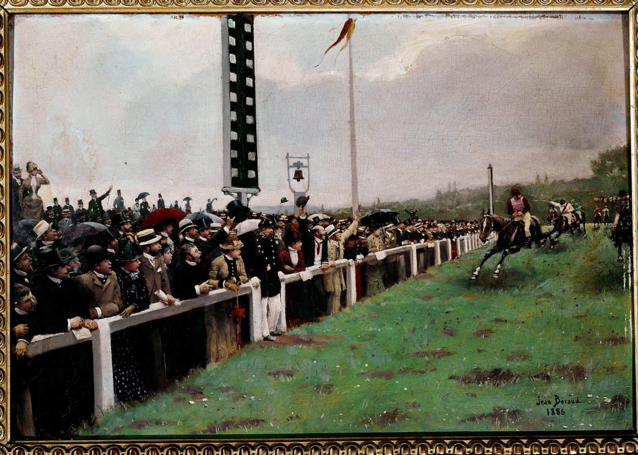 Rennen in Longchamp von Jean Beraud