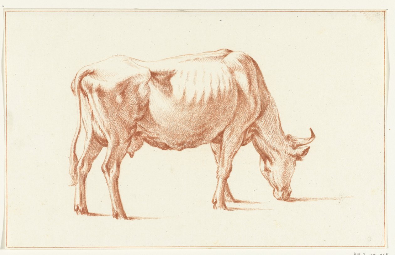 Weidende Kuh, nach rechts von Jean Bernard