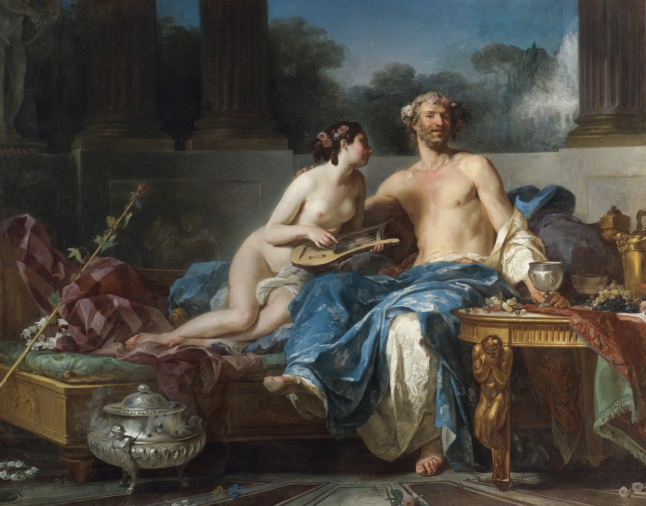 Die Freuden des Anacreon von Jean Bernard Restout