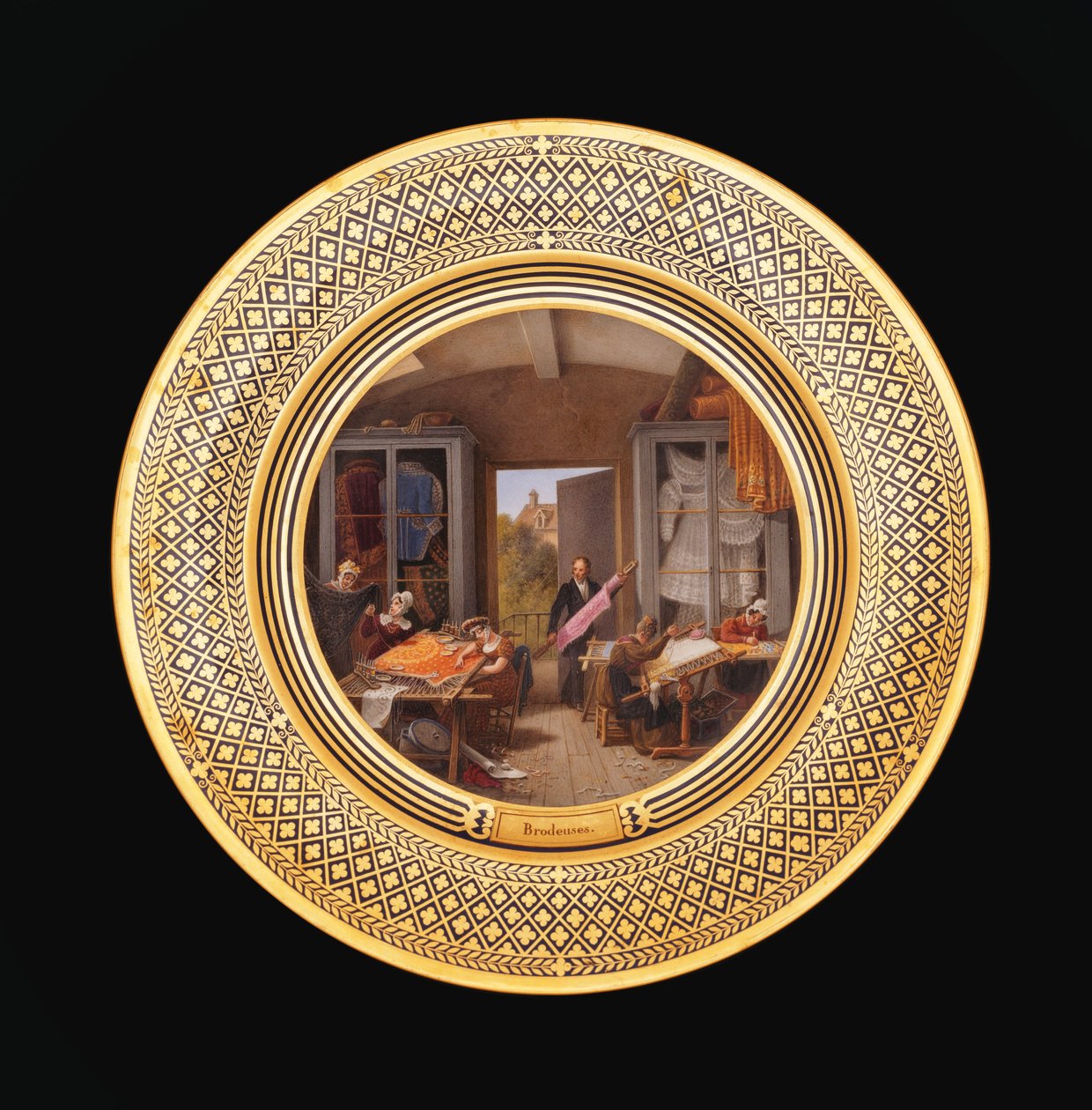 Brodeuse, ca. 1820-35 von Jean Charles Develly