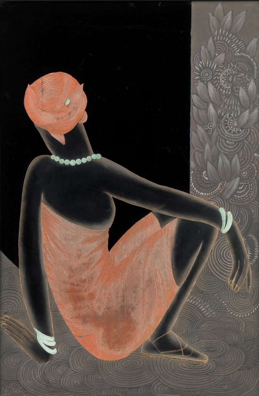 Afrikanische Frau, 1928-30 von Jean Dunand