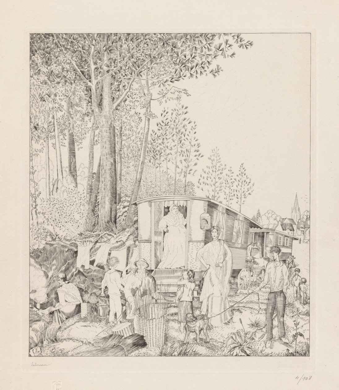 La Halte des Bohémiens von Jean Emile Laboureur