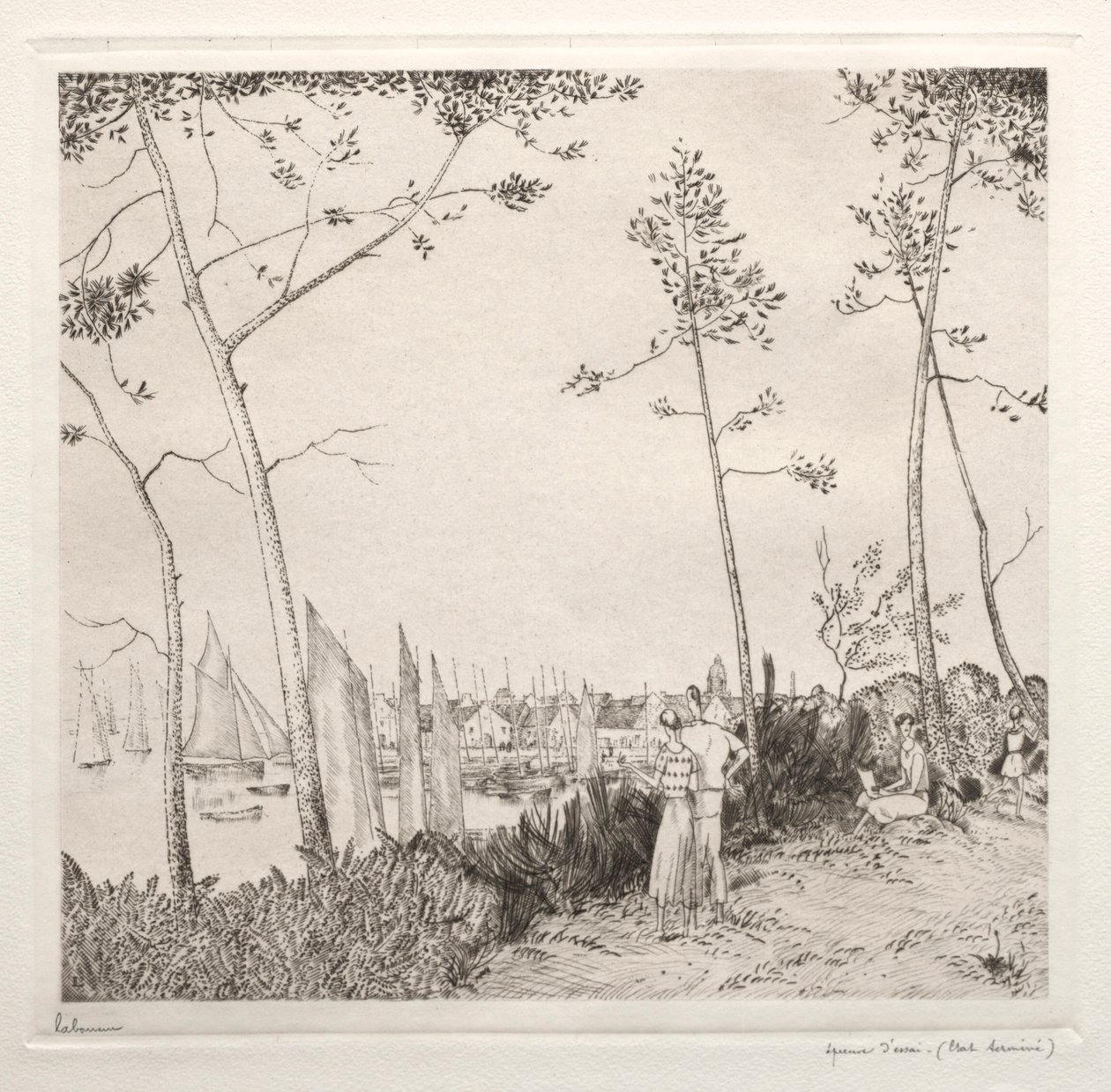 Der Spaziergang am Hafen von Jean Emile Laboureur