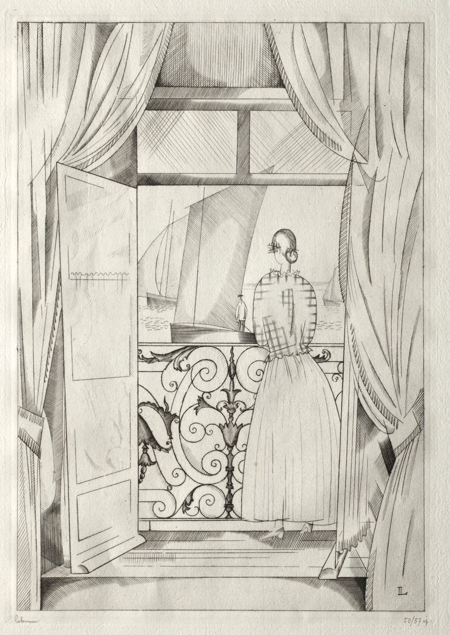 Der Balkon über dem Meer von Jean Emile Laboureur