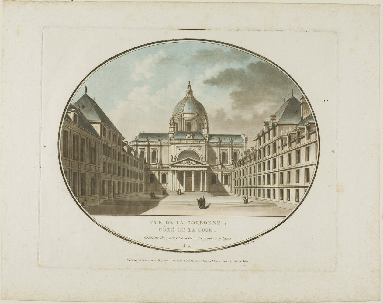 Ansicht der Sorbonne von Jean Francois Janinet