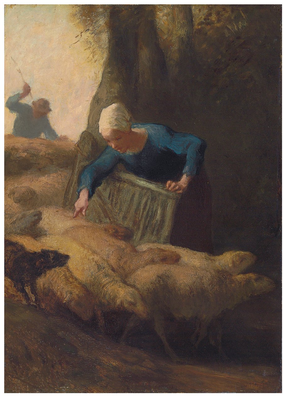 Die Herde zählen, 1847-49 von Jean Francois Millet