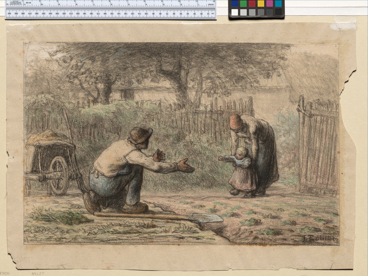 Erste Schritte, ca. 1858-66 von Jean Francois Millet