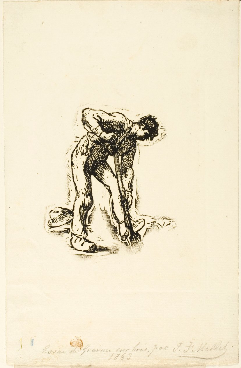 Bauer beim Graben von Jean Francois Millet