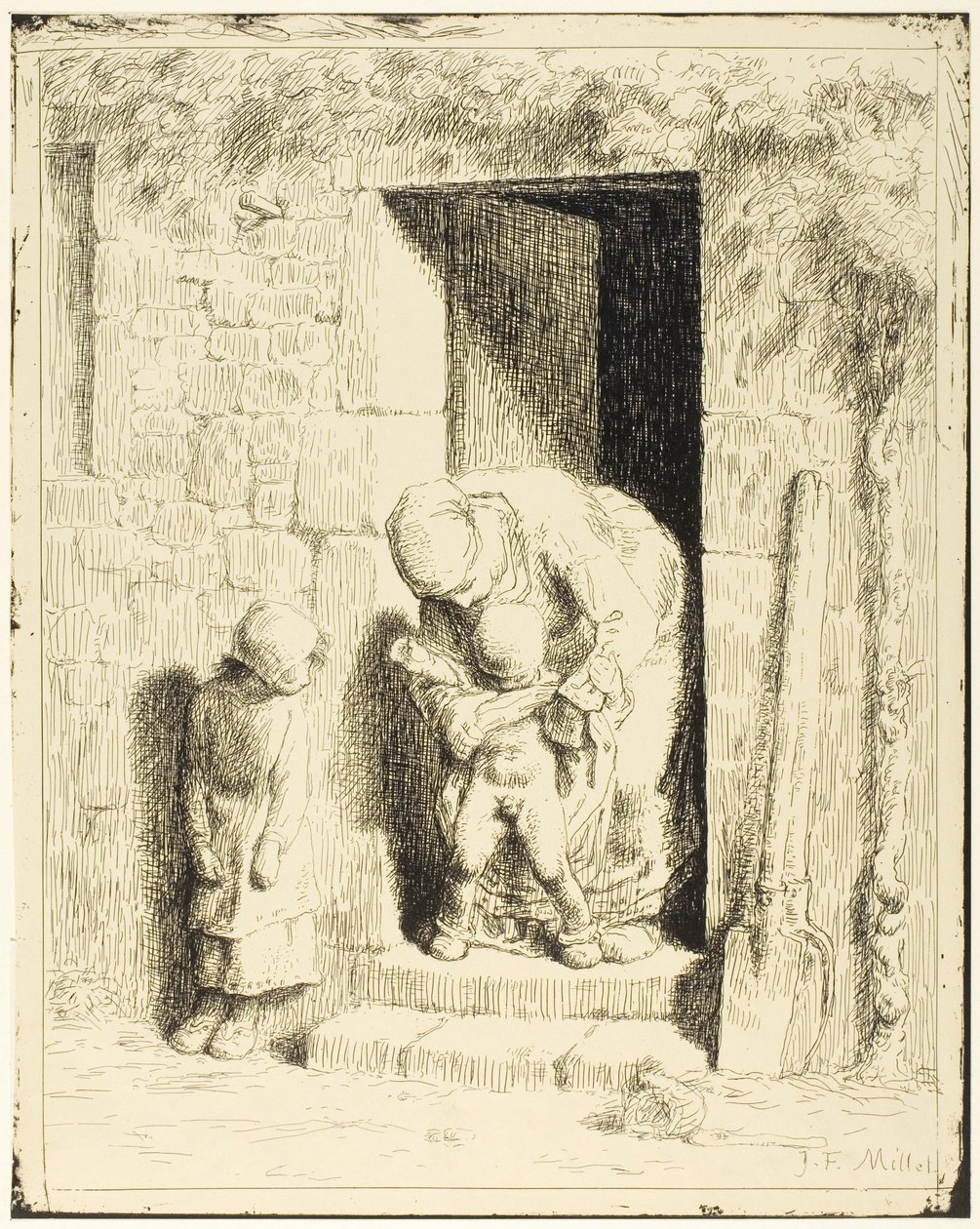 Die mütterliche Vorsicht von Jean Francois Millet