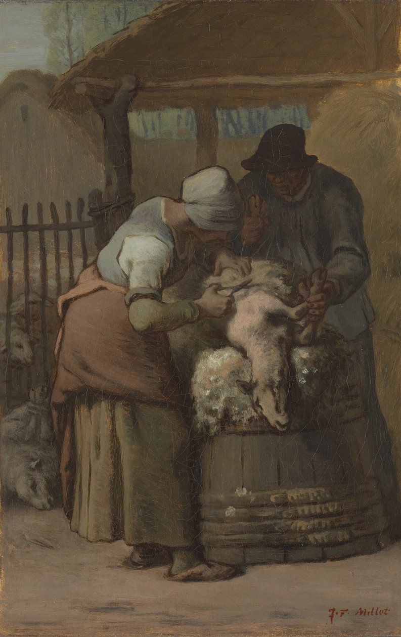 Die Schafscherer, 1857-61 von Jean Francois Millet