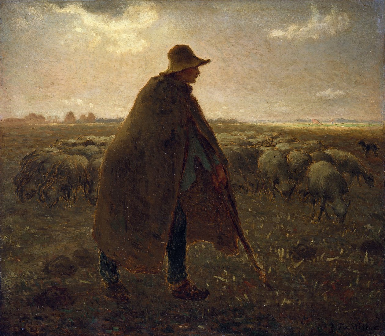 Der Schäfer, um 1858-62 von Jean Francois Millet