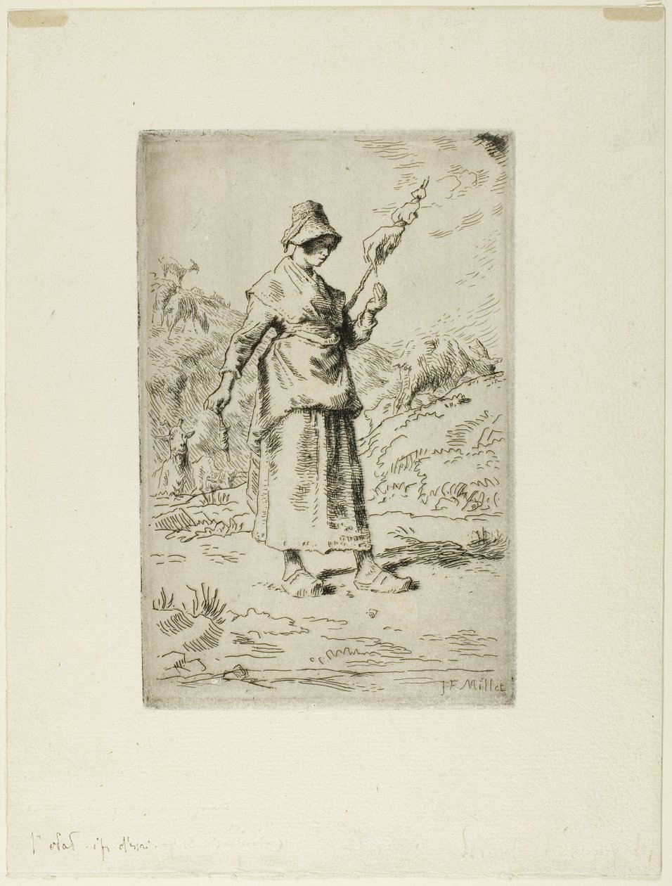 Die Spinnerin von Jean Francois Millet