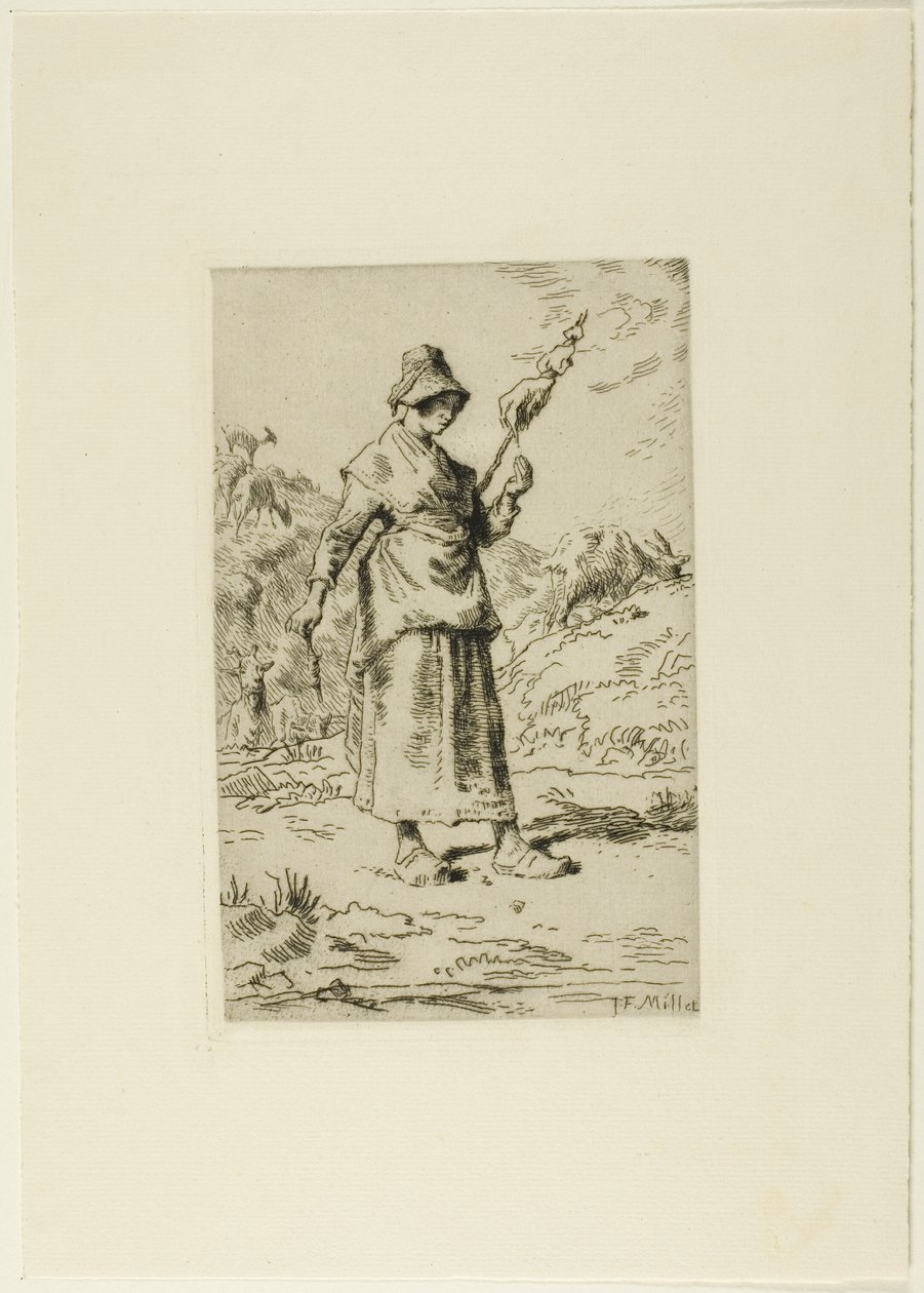 Die Spinnerin von Jean Francois Millet