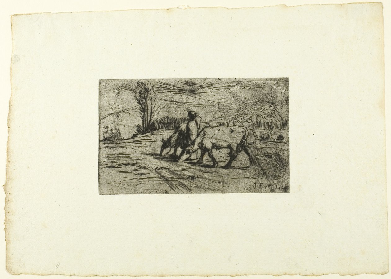 Die zwei Kühe von Jean Francois Millet