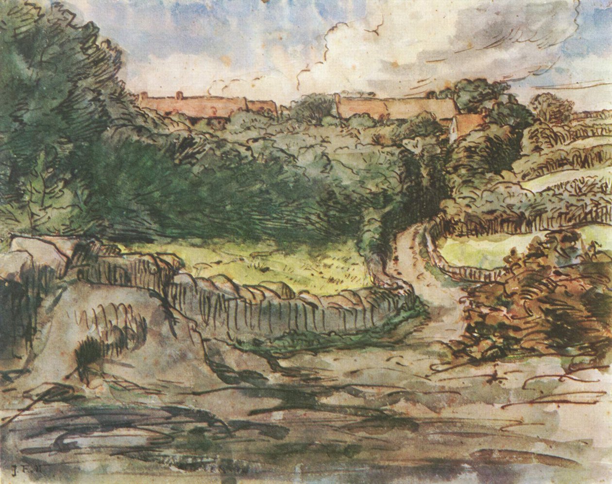 Der Meierhof Cousin in Gréville von Jean Francois Millet