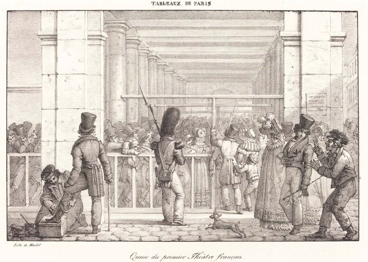 Schlange des ersten französischen Theaters von Jean Henri Marlet