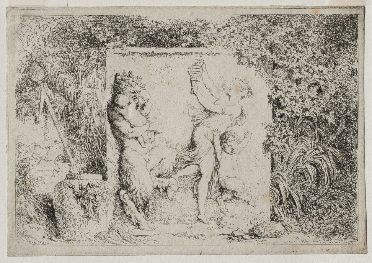Bacchanalien: Der Tanz des Satyrs von Jean Honore Fragonard