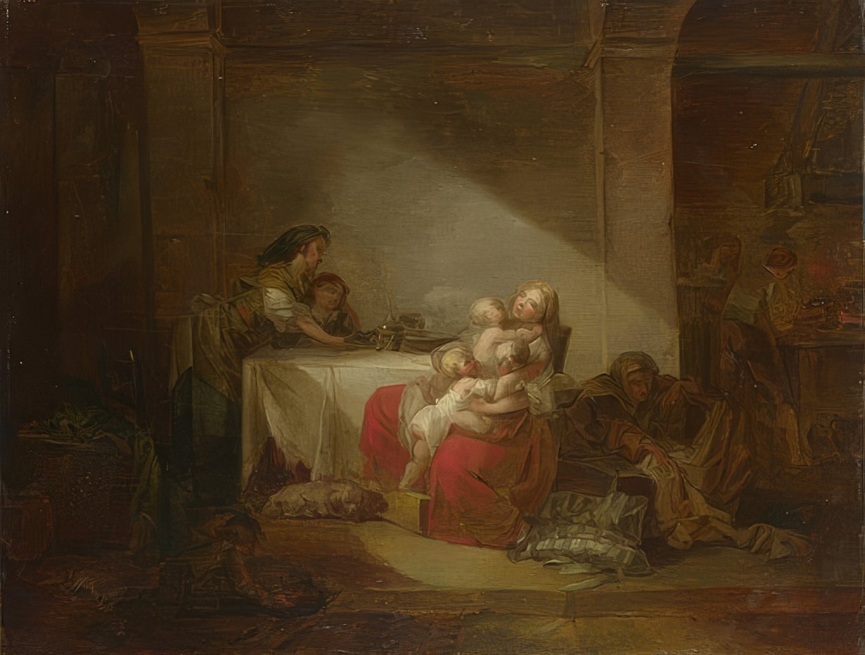Interieur, die glückliche Mutter von Jean Honore Fragonard