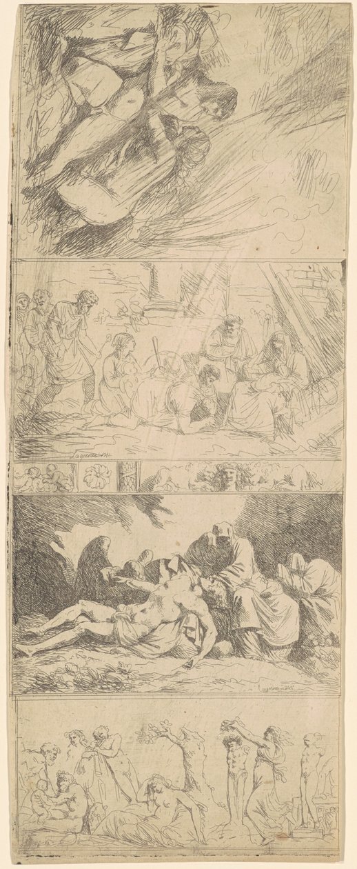 Vier religiöse und weltliche Kompositionen von Jean Jacques Lagrenée II